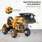 Iron Excavator with Adjustable Arm, Safety Belt, Battery Power and Educational Fun for Kids